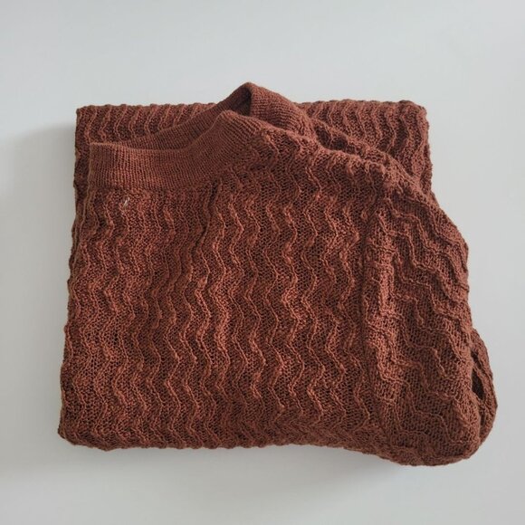 Maurices Cardigan Sweater Brown Buttons Womans Large Knit Layering Office - Picture 5 of 10